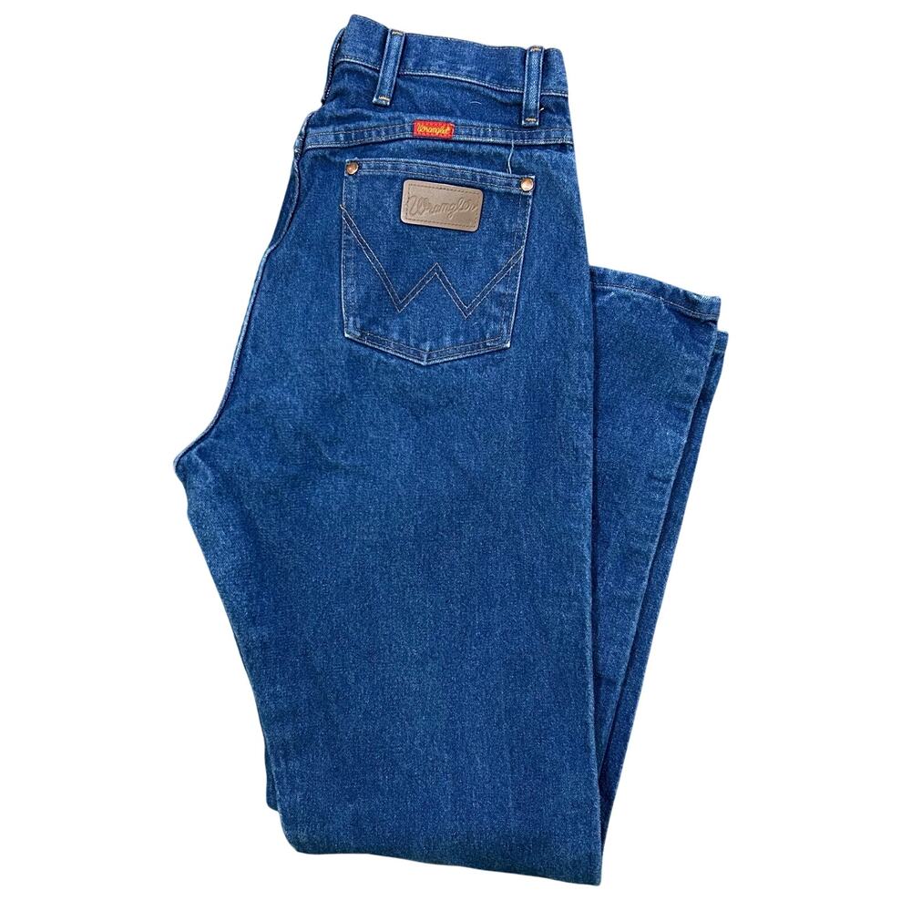 Vintage Wrangler Cowboy Cut Jeans Womens 15x34 (32x34) Western Blue Denim Pants